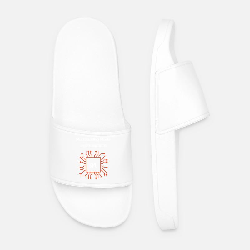 Multitasking Mode – CPU Overload Detected - Men’s Pool Sliders - white