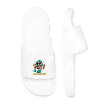 The location is drunken, mermaid - Men’s Pool Sliders - white - Front