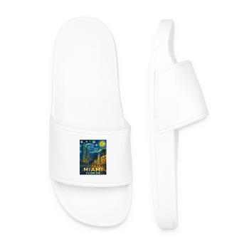 Miami Florida - Men’s Pool Sliders - white - Front