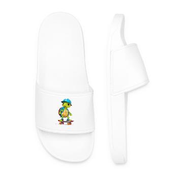 Héros du skateboard tortue - Claquettes Homme - blanc - Devant