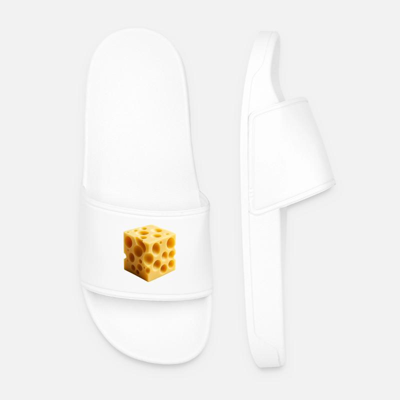 Käse Kostüm - Männer Badelatschen - Weiß