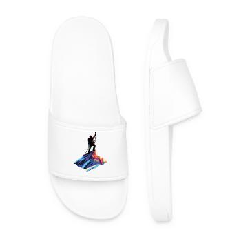 Mountaineer at the summit - Men’s Pool Sliders - white - Front