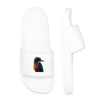 Le jeu coloré du martin-pêcheur - Claquettes Homme - blanc - Devant