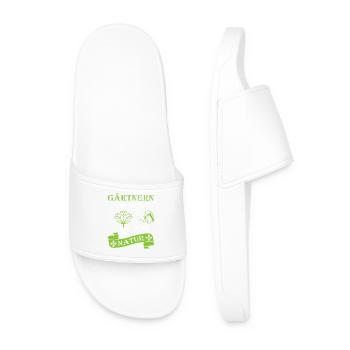 Garden Gardening Hobby Gardener Allotment Garden Funny - Men’s Pool Sliders - white - Front