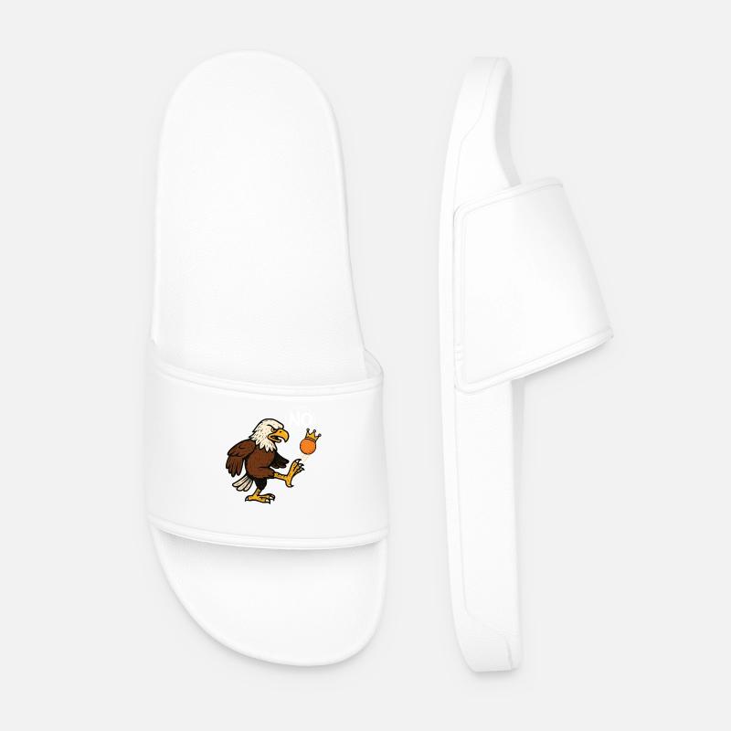 No To Monarchy Patriotic Anti-Authoritarian - Men’s Pool Sliders - white