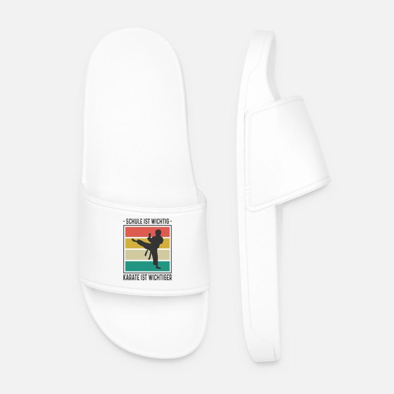 Kinder Karate Training Geschenke - Männer Badelatschen - Weiß