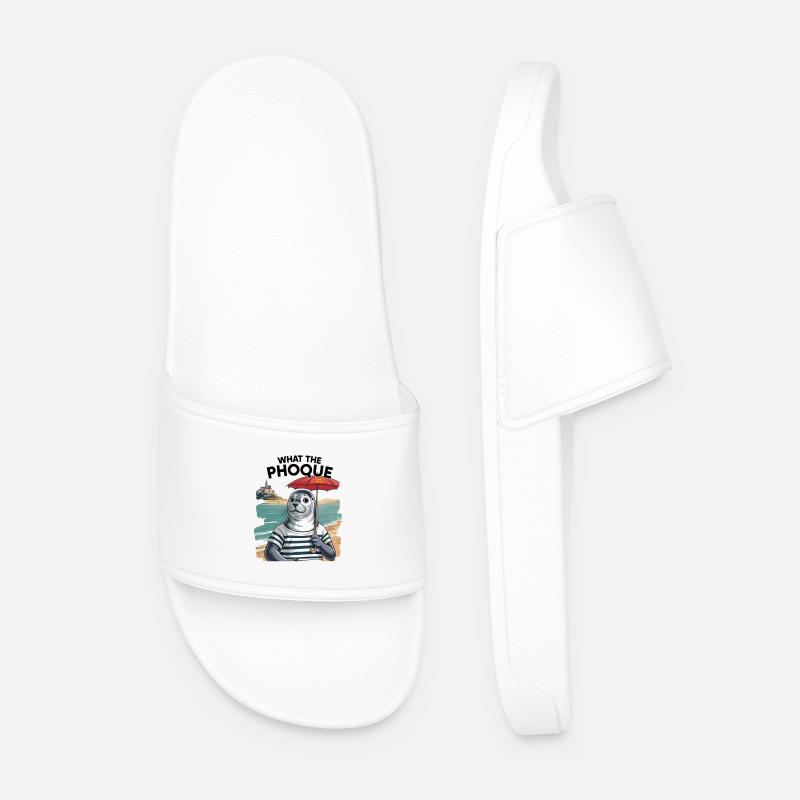 Normandy Seal Pride Humor-Geschenk - Männer Badelatschen - Weiß