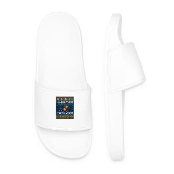 Tiens bon, singe moche animal de Noël - Claquettes Homme - blanc - Devant
