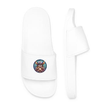 Cercle rond du guerrier viking - Claquettes Homme - blanc - Devant