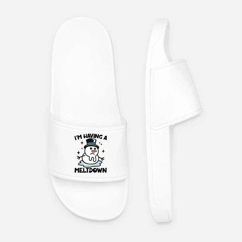 I'm having a meltdown - Men’s Pool Sliders - white