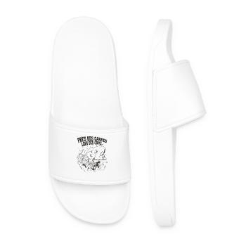 Près des Carpes Loin des Cons Pêcheur Humour - Claquettes Homme - blanc - Devant