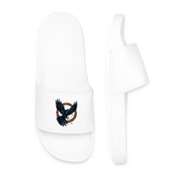 Runes de corbeau viking, chemise nordique - Claquettes Homme - blanc - Devant
