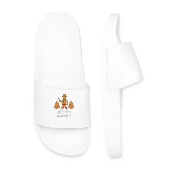 Cookies Baking Christmas Time Cookies Gingerbread - Men’s Pool Sliders - white - Front