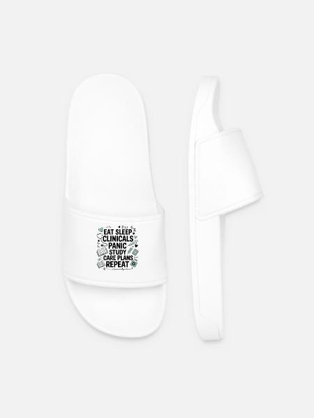 Medical learning love motif - Men’s Pool Sliders - white