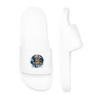 St Pauli Hamburg Paulianer Totenkopf Hafen Captain - Men’s Pool Sliders - white - Front