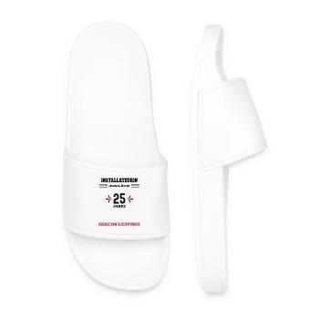Plumber 25th anniversary 25th company anniversary - Men’s Pool Sliders - white - Front