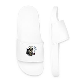 St Pauli Hamburg Paulianer Totenkopf Hafen Captain - Men’s Pool Sliders - white - Front