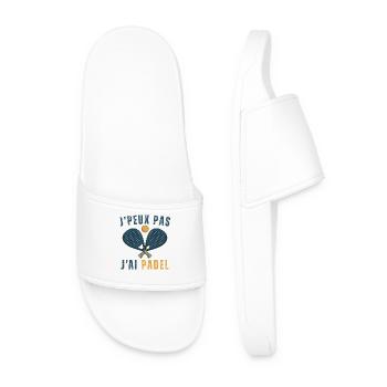 Je peux pas j ai padel - Claquettes Homme - blanc - Devant