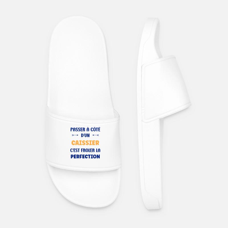 An der Kasse fast perfektioniert - Männer Badelatschen - Weiß