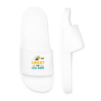 Bee ing smart for 100 days - Men’s Pool Sliders - white - Front
