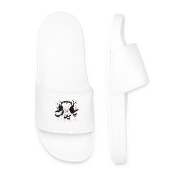 Dabbings en famille de Lapins de Pâques, équipe de Dark Bunny - Claquettes Homme - blanc - Devant