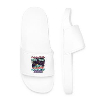 Cruising Into The New Year 2026 Fireworks Party - Men’s Pool Sliders - white - Front