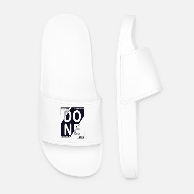 Done 2026 – Training completed design - Men’s Pool Sliders - white