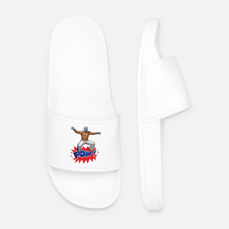 WRESTLER MAN – nette Leute - Männer Badelatschen - Weiß