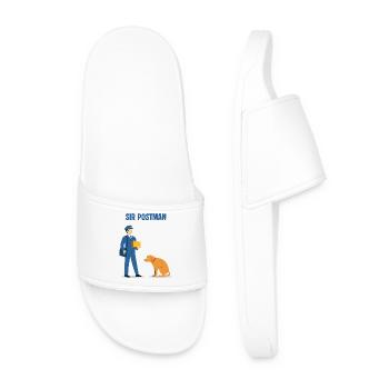 Sir Postman contre Chien : Héros de livraison supérieur - Claquettes Homme - blanc - Devant