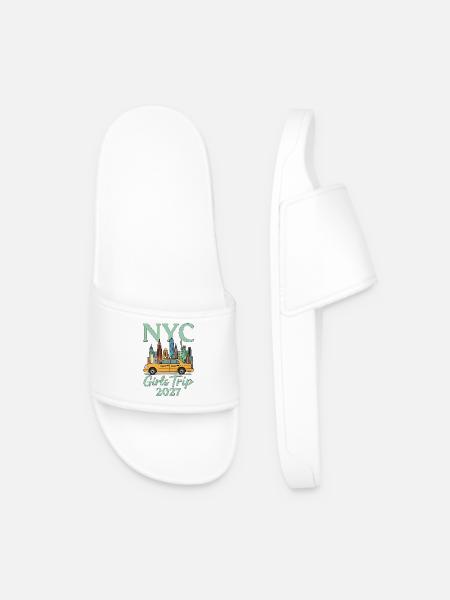 NYC Girls Trip 2027 - Men’s Pool Sliders - white