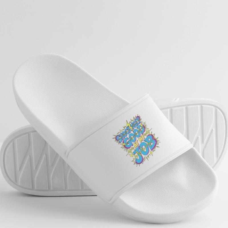 Cardiac Tech Shockingly Good Pacemaker Technician Men’s Pool Sliders