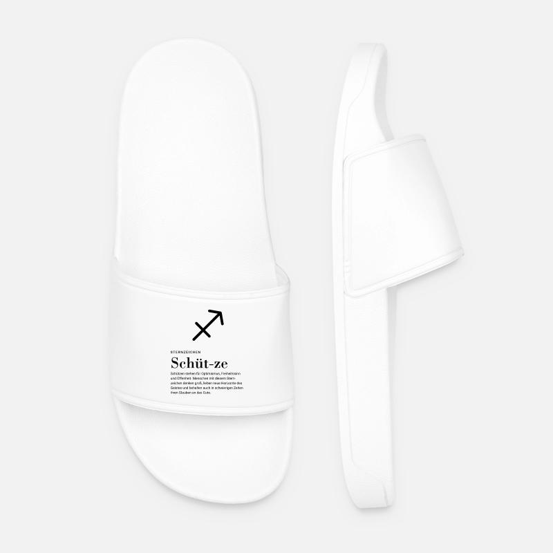 Sternzeichen Schütze - Männer Badelatschen - Weiß