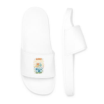 Make noise not war, peace musik - Men’s Pool Sliders - white - Front