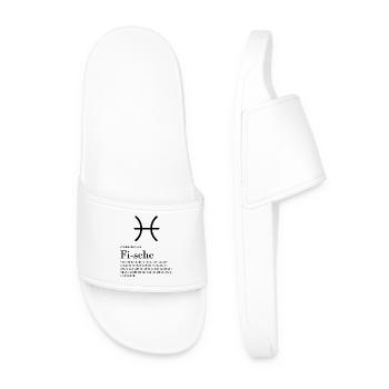Zodiac sign Pisces - Men’s Pool Sliders - white - Front