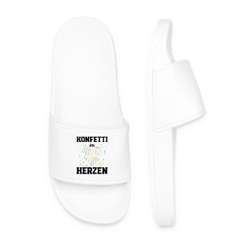 CONFETTI IN THE HEART – Carnival Carnival Party Spruc - Men’s Pool Sliders - white - Front
