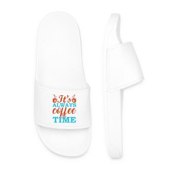 Coffee: Always Time for Espresso - Men’s Pool Sliders - white - Front