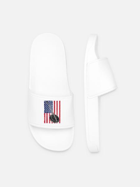 Banjo USA Flagge - Männer Badelatschen - Weiß
