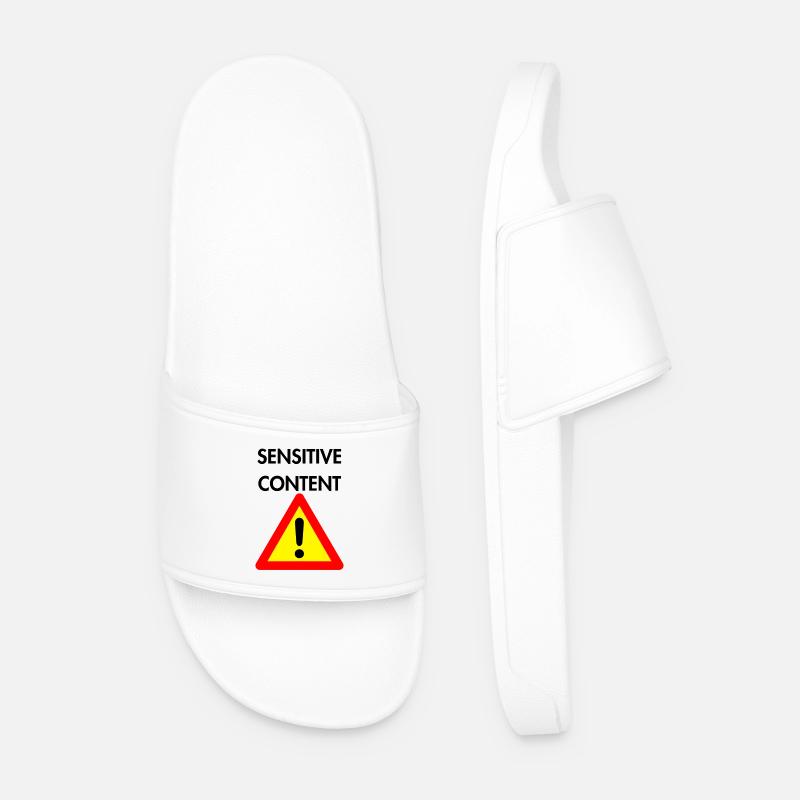 Sensitive Content - Men’s Pool Sliders - white