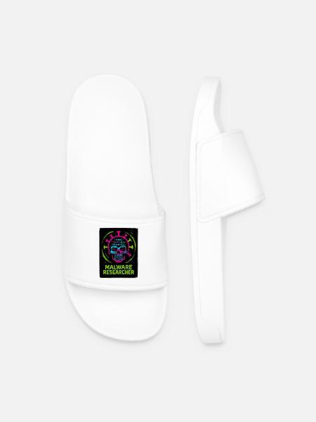 Cybersecurity: Malware Researcher - Men’s Pool Sliders - white