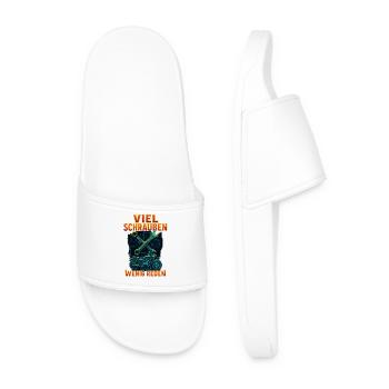 A lot of screwing, little talking motorcycle - Men’s Pool Sliders - white - Front
