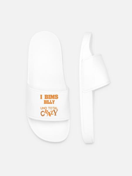 first name Billy - Men’s Pool Sliders - white