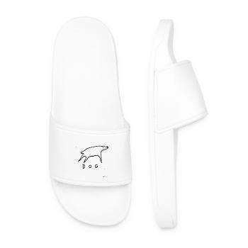 Dog - Men’s Pool Sliders - white - Front