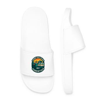 Rather a parking space than a desk | Vanlife - Men’s Pool Sliders - white - Front