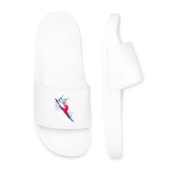 Gymnaste avec baguette gymnastique rythmique - Claquettes Homme - blanc - Devant