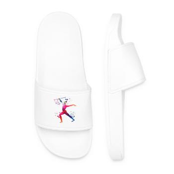 Gymnaste avec baguette gymnastique rythmique - Claquettes Homme - blanc - Devant