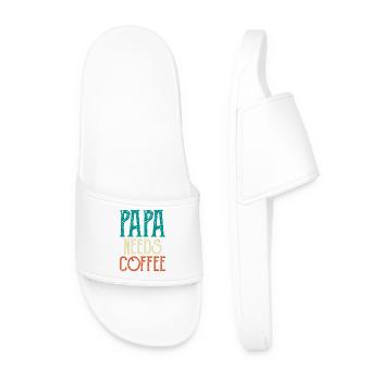 Papa a besoin de café - Claquettes Homme - blanc - Devant