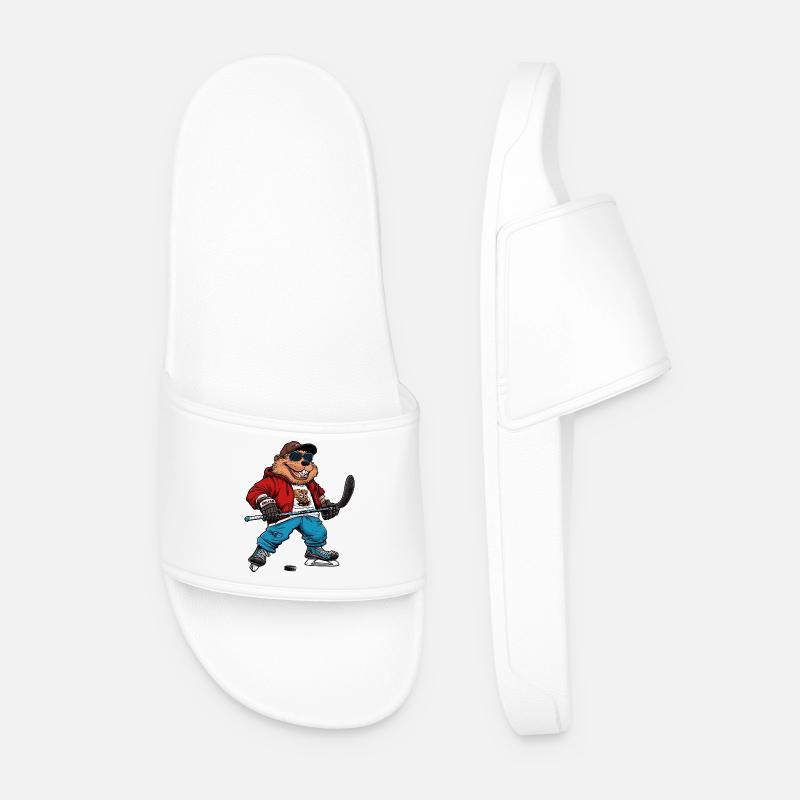 Biber Eishockey - Männer Badelatschen - Weiß