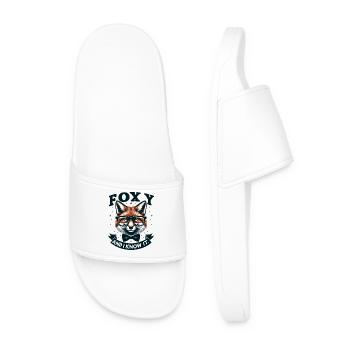 Foxy Nerd Brille Fliege - Männer Badelatschen - Weiß - Vorne