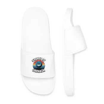 Chance of Sarcasm - Retro Grin - Men’s Pool Sliders - white - Front