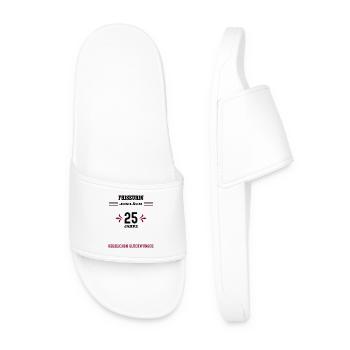 25e anniversaire de coiffeur 25e anniversaire de l’entreprise - Claquettes Homme - blanc - Devant